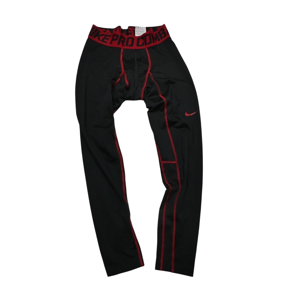 Nike Pro Combat Pants Mens Large Black Compression Leggings Running 547804-011